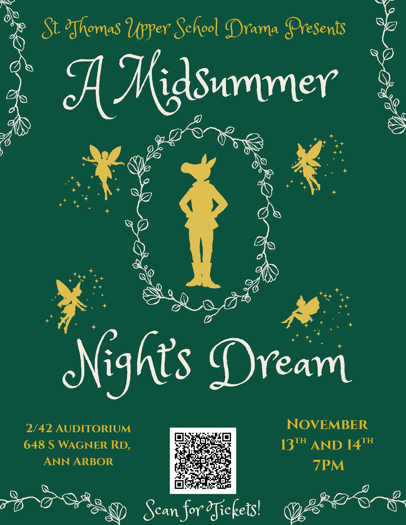 St. Thomas Upper School Presents: A Midsummer Night’s Dream